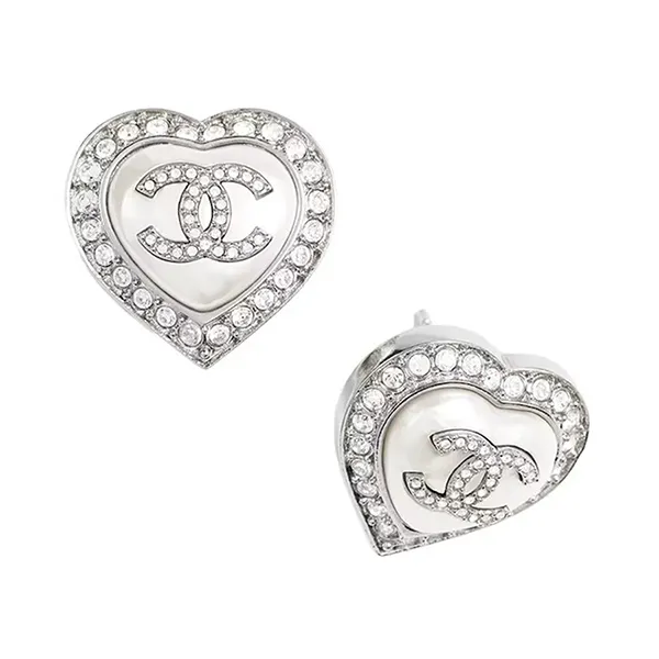 Khuyên Tai Nữ Chanel Stud Earrings ABB632 B14143 NR575 Màu Bạc