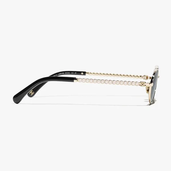 Kính Mát Chanel Oval Sunglasses Màu Xám