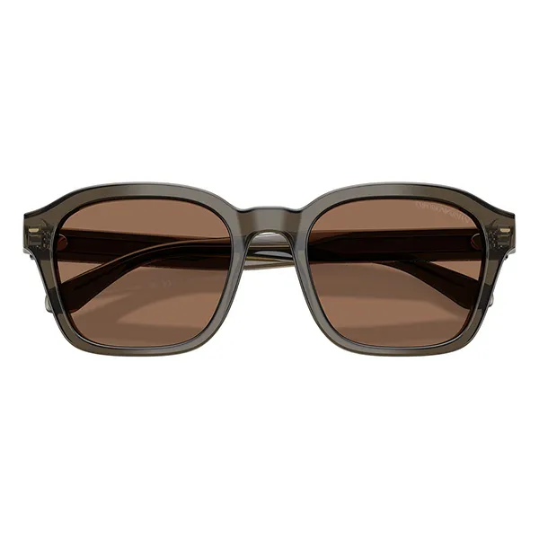 Kính Mát Nam Emporio Armani Shiny Transparent Gray Sunglasses EA4245U 624973 Màu Xám - Nâu