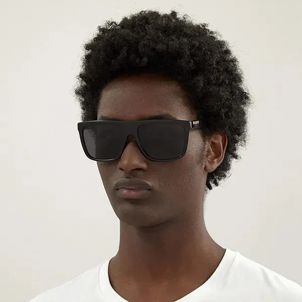 Kính Mát Nam Gucci Grey Browline Men's Sunglasses GG0748S 001 59 Màu Đen