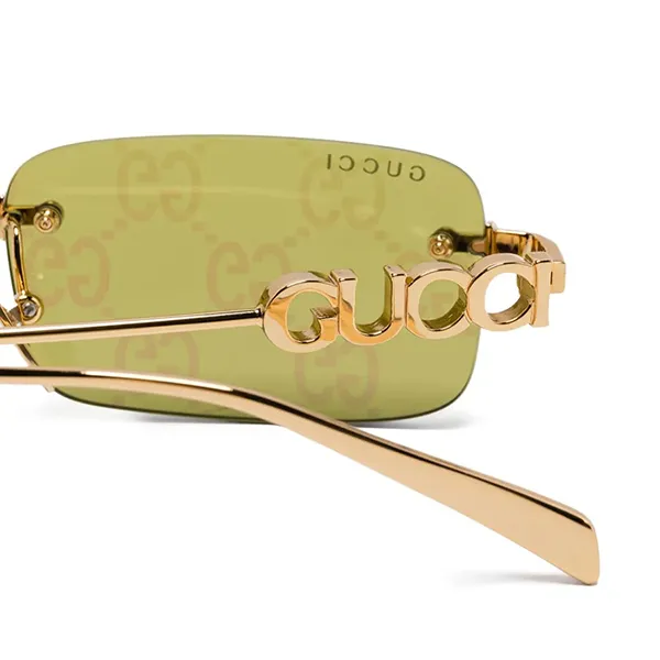 Kính Mát Nam Gucci Sunglasses GG1808S 002 Màu Xanh/Vàng
