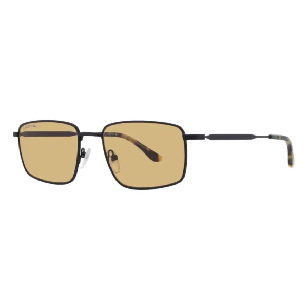 Kính Mát Nam Lacoste Amber Rectangular Men's Sunglasses L277S 002 55 Màu Vàng Đen