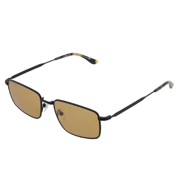 Kính Mát Nam Lacoste Amber Rectangular Men's Sunglasses L277S 002 55 Màu Vàng Đen