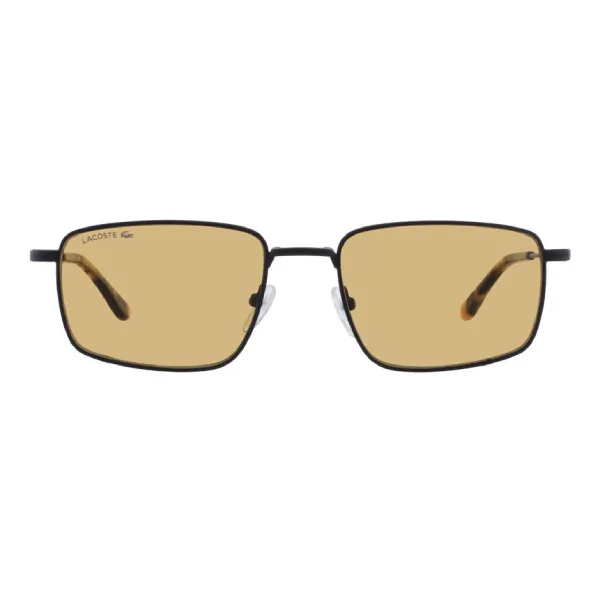 Kính Mát Nam Lacoste Amber Rectangular Men's Sunglasses L277S 002 55 Màu Vàng Đen