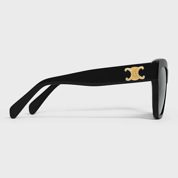 Kính Mát Nữ Celine Triomphe 09 Sunglasses In Acetate 4S253CPLB.38NO Màu Đen