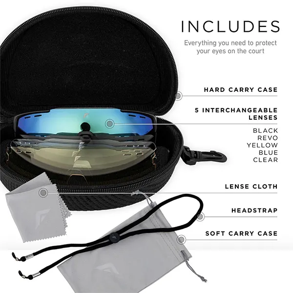 Kính Pickleball Franklin Eyewear Kit Pickleball Glasses Màu Xanh Đen