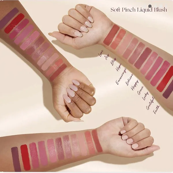 Má Hồng Dạng Kem Rare Beauty Soft Pinch Liquid Blush Happy Màu Hồng Anh Đào Mini 3.2ml