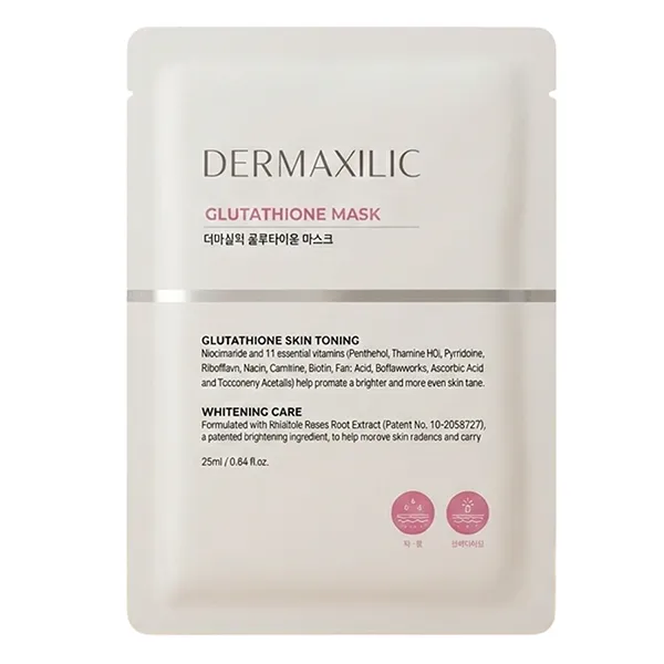 Mặt Nạ Dưỡng Trắng Và Trẻ Hóa Làn Da Dermaxilic Glutathione Mask 25ml (10 Miếng)