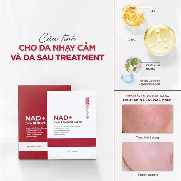 Mặt Nạ Phục Hồi Tái Tạo Và Trẻ Hóa Làn Da Eviralab NAD+ Skin Renewal Mask 10 Miếng