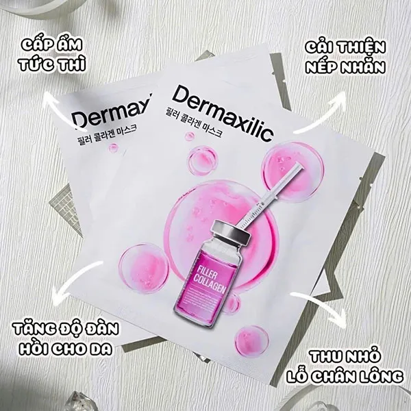 Mặt Nạ Thạch Cấp Ẩm, Mờ Nhăn Dermaxilic Filler Collagen Mask (5 Miếng)