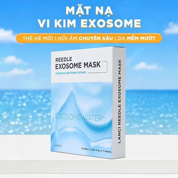 Mặt Nạ Vi Kim Exosome Lanci Reedle Exosome Mask - Tái Tạo, Phục Hồi Và Cấp Ẩm Da (25ml x 7)