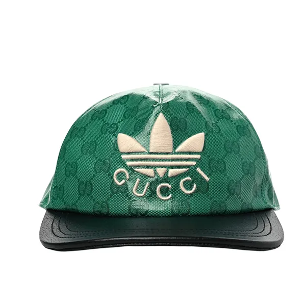 Mũ Gucci x Adidas GG Canvas Baseball Cap 724833 4HAUU 3777 Màu Xanh Green Size S