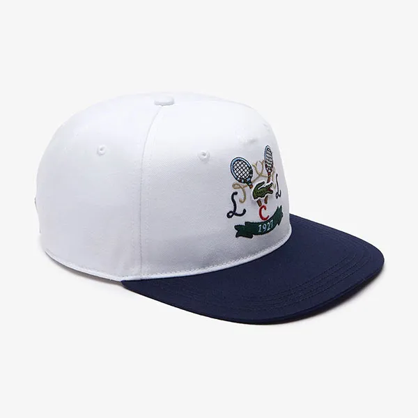 Mũ Lacoste Tennis Embroidery Cotton Cap RK2288 - 9AG Màu Trắng Xanh