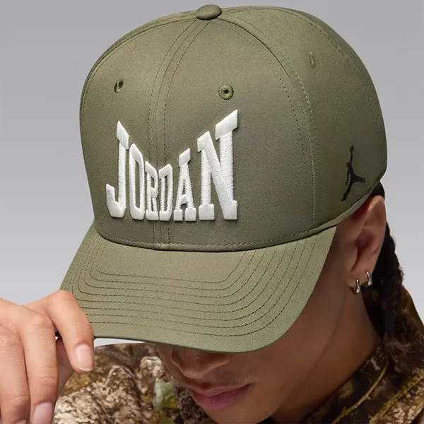 Mũ Nike Jordan Brooklyn Rise Cap HV1076-222 Màu Xanh Olive Size M