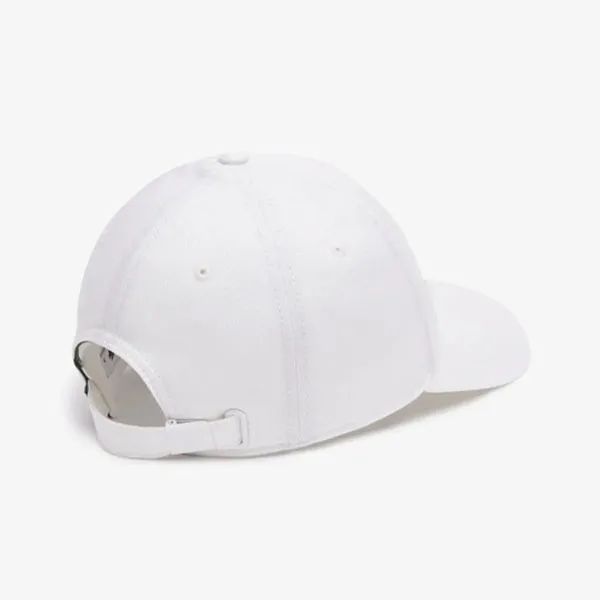 Mũ Unisex Lacoste Baseball Cap Cotton Gabardine Material Embroidered Pattern RK0809 53N 70V Màu Trắng