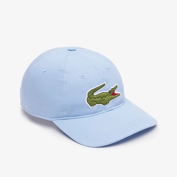 Mũ Unisex Lacoste Crocodile Adjustable Cotton Twill Cap RK9871 HBP Màu Xanh Nhạt