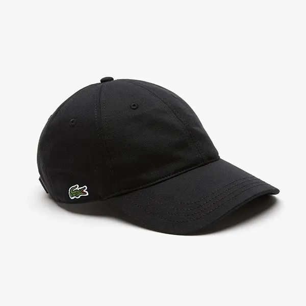 Mũ Unisex Lacoste Organic Cotton Twill Cap RK0440 031 Màu Đen