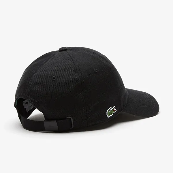Mũ Unisex Lacoste Organic Cotton Twill Cap RK0440 031 Màu Đen