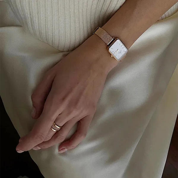 Nhẫn Daniel Wellington Elan Dual Ring DW00400114 Màu Vàng Hồng