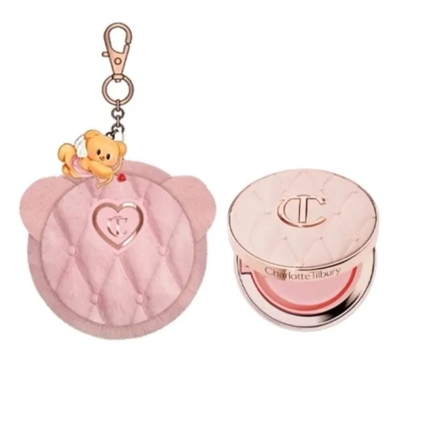 Set Phấn Nước Trang Điểm Charlotte Tilbury Pillow Talk Beautifyng Cushion Foundation Tone 0.5N Fair (Kèm Móc Khóa)