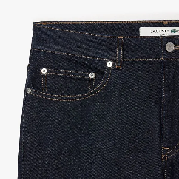 Quần Dài Nam Lacoste Men's Slim Fit Denim Pants HH7221 ML4 Màu Xanh Đen Size 30