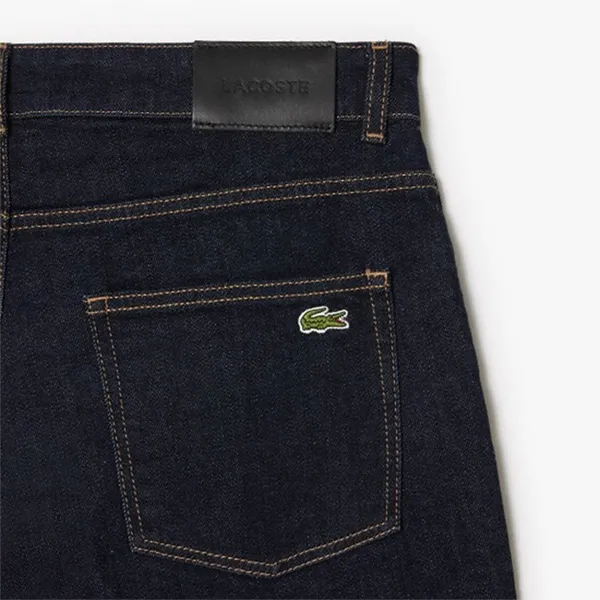 Quần Dài Nam Lacoste Men's Slim Fit Denim Pants HH7221 ML4 Màu Xanh Đen Size 30