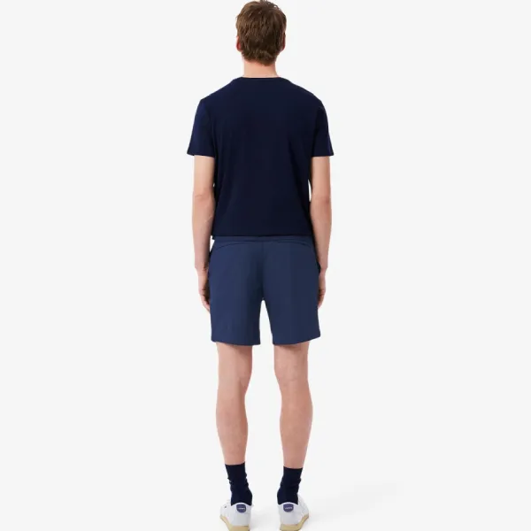 Quần Short Nam Lacoste Men's Slim Fit Commuter Shorts FH3014-51-166 Màu Xanh Navy Size 30