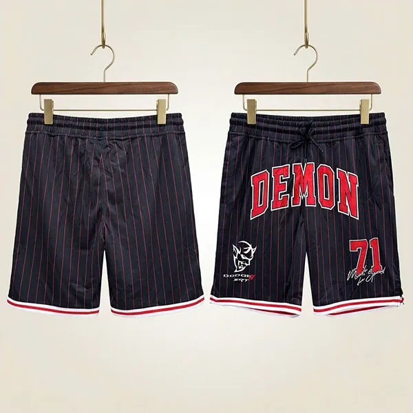 Quần Short Nam Reason Clothing x Dodge Demon RR5-058 Màu Đen Kẻ Size L