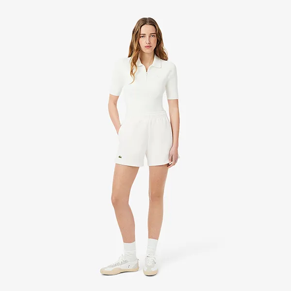 Quần Short Nữ Lacoste Women's Sporty GF9606 99 70V Màu Trắng Size 36