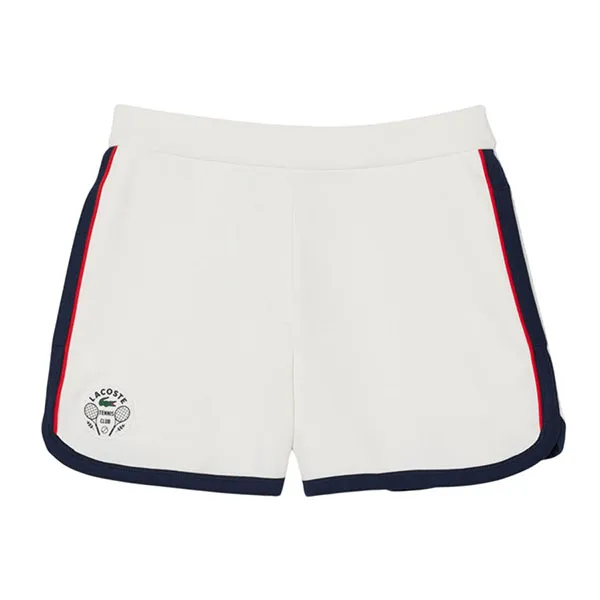 Quần Short Nữ Lacoste Women's Tennis Heritage Stretch Piqué Shorts GF8652-51 EV0 Màu Trắng Size 36