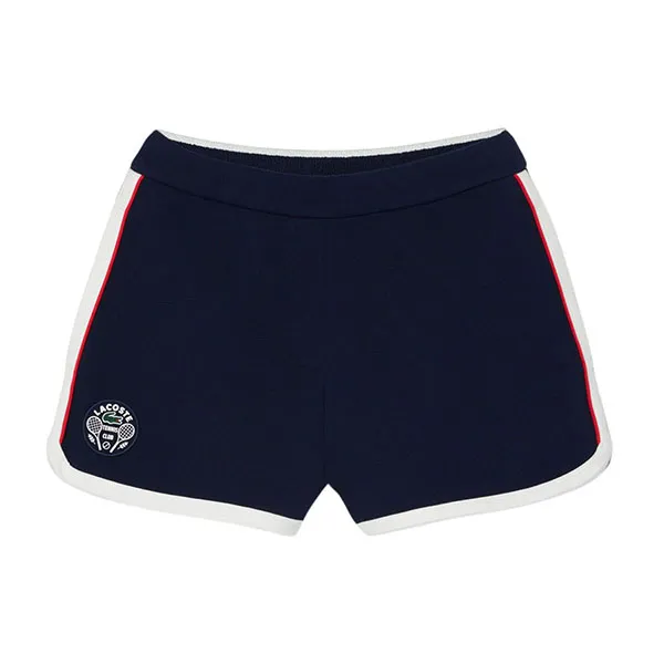 Quần Short Nữ Lacoste Women's Tennis Heritage Stretch Piqué Shorts GF8652-51 HHW Màu Xanh Navy Size 36