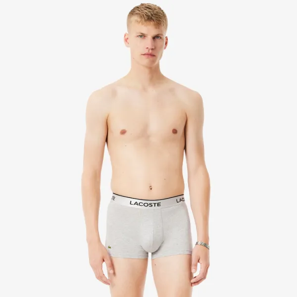 Set 3 Quần Lót Nam Lacoste Men's 3-Pack Silver Waist Short Trunks 5H6428-51-AI4 Phối Màu Size S