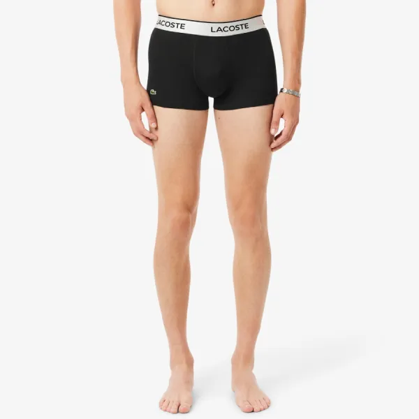 Set 3 Quần Lót Nam Lacoste Men's 3-Pack Silver Waist Short Trunks 5H6428-51-AI4 Phối Màu Size S