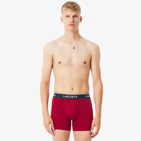 Set 3 Quần Lót Nam Lacoste Men's 3-Pack Stretch Cotton Boxer Briefs 6H2411-51-6PM Phối Màu Size M
