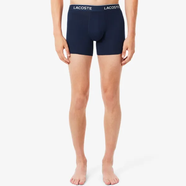 Set 3 Quần Lót Nam Lacoste Men's 3-Pack Stretch Cotton Boxer Briefs 6H2411-51-6PM Phối Màu Size M