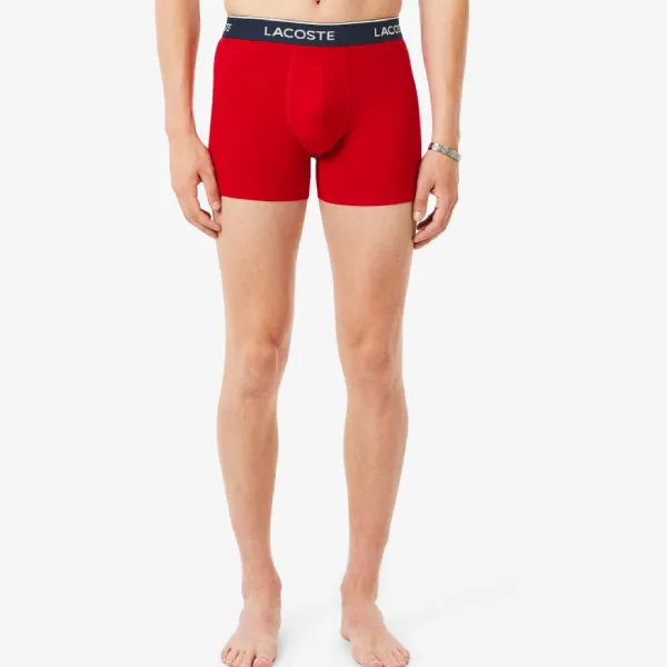 Set 3 Quần Lót Nam Lacoste Men's 3-Pack Stretch Cotton Boxer Briefs 6H2411-51-VB8 Phối Màu Size S