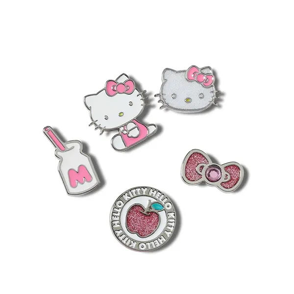 Set Charm Dép Crocs Hello Kitty Elevated Jibbitz 5 Món Màu Hồng