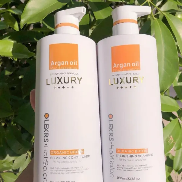 Set Dầu Gội Và Dầu Xả Olexrs Hairsalon Luxury Organic Biotin (960ml x 2)