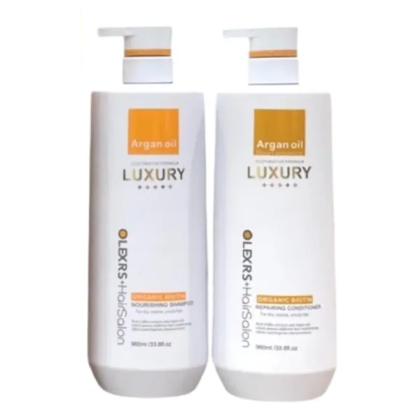 Set Dầu Gội Và Dầu Xả Olexrs Hairsalon Luxury Organic Biotin (960ml x 2)