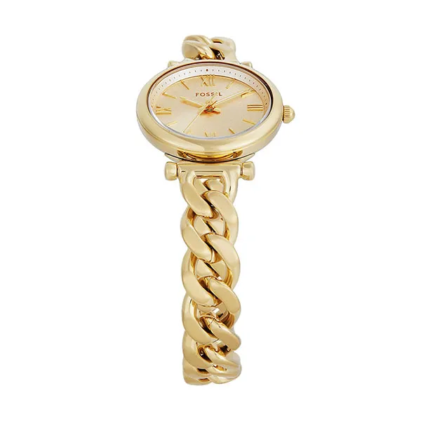 Set Đồng Hồ Và Vòng Đeo Tay Nữ Fossil Carlie ES5387SET 28mm Màu Vàng