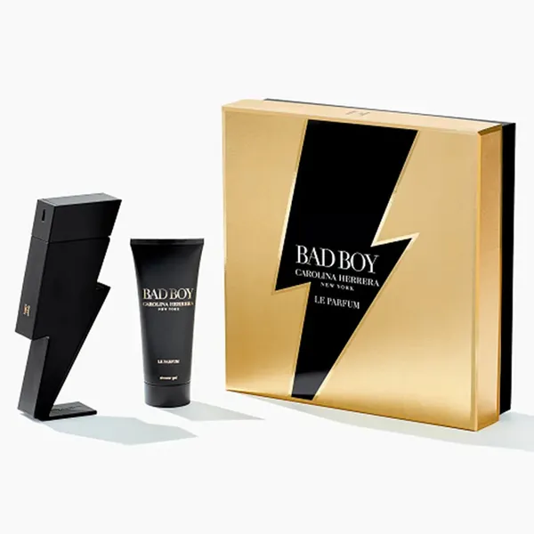 Set Nước Hoa Carolina Herrera Bad Boy Le Parfum (EDP 100ml, Mini 10ml, Shower Gel 100ml)