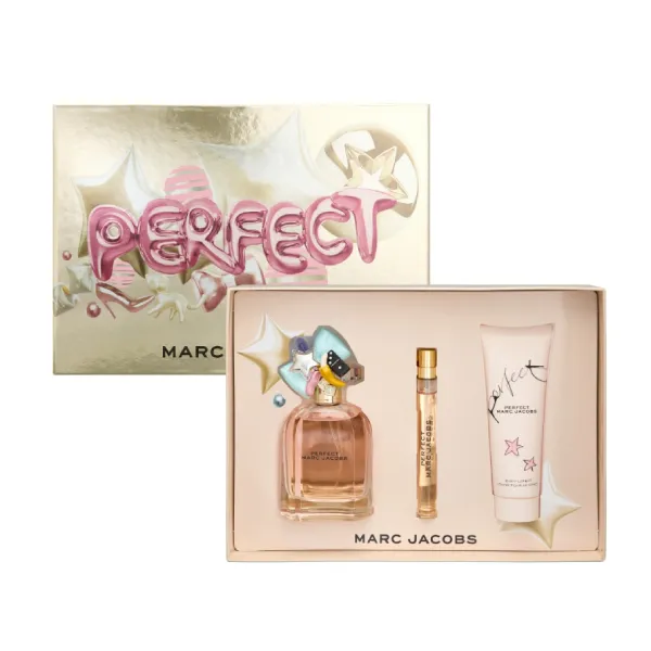 Set Nước Hoa Nữ Và Dưỡng Thể Marc Jacobs Perfect EDP Gift 3 Món (100ml + 10ml + Body Lotion 75ml)