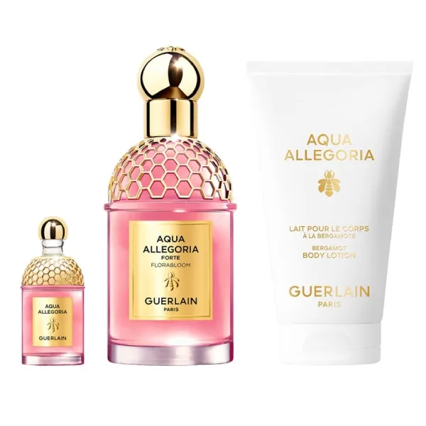 Set Nước Hoa Và Dưỡng Thể Guerlain Aqua Allegoria Florabloom Forte 3 Món