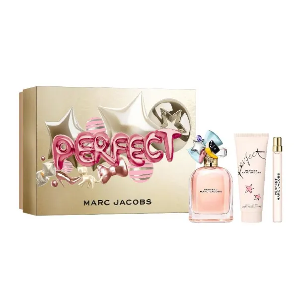 Set Nước Hoa Nữ Và Dưỡng Thể Marc Jacobs Perfect EDP Gift 3 Món (100ml + 10ml + Body Lotion 75ml)