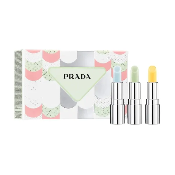 Set Son Dưỡng Prada Hydrating Mini Lip Balm Trio 3 Món