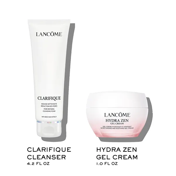 Set Sữa Rửa Mặt + Kem Dưỡng Dịu Da Lancôme (Clarifique Cleansing Foam 125ml + Hydra Zen Gel-Crème 30ml)