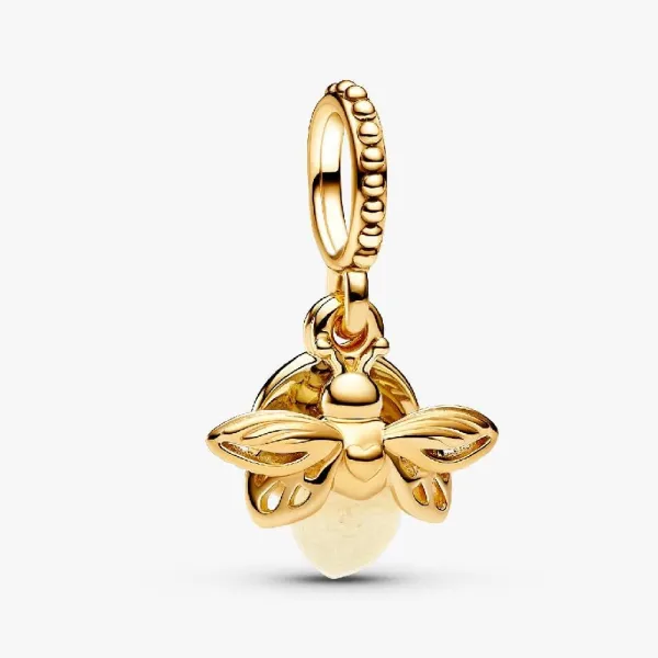 Set Vòng Đeo Tay + Hạt Vòng Charm Pandora 599365C00-769352C01-793353C00 Màu Bạc Phối Vàng Size 17