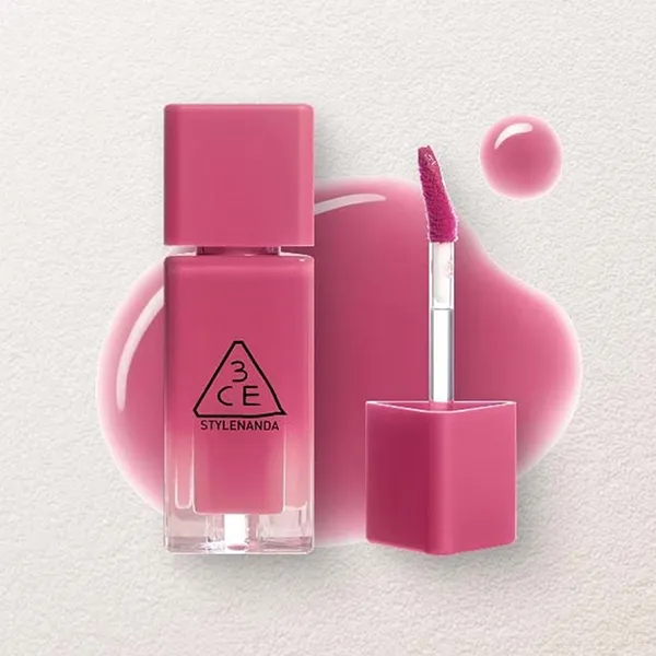 Son Bóng 3CE Gummy Oil Tint 07 Summer Bite Màu Hồng Anh Đào