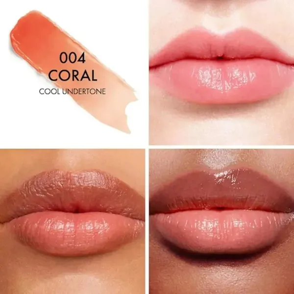 Son Dưỡng Dior Addict Lip Glow Balm Lipstick 004 Coral Màu Cam San Hô (Box Xanh)