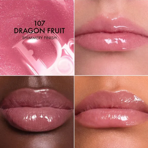 Son Dưỡng Dior Addict Lip Glow Butter 107 Dragonfruit Màu Hồng Hoa Cà Ánh Nhũ